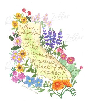California Flowers 5x7" Print