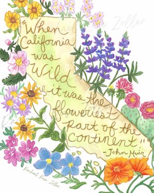 California Flowers 5x7" Print