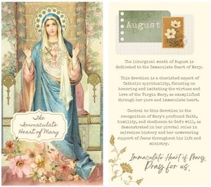 August Immaculate Heart of Mary Printable Catholic Liturgical Journaling Kit POCKET Size