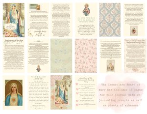 August Immaculate Heart of Mary Printable Catholic Liturgical Journaling Kit POCKET Size