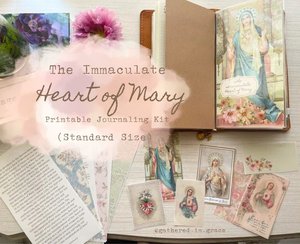 August Immaculate Heart of Mary Printable Catholic Liturgical Journaling Kit STANDARD Size