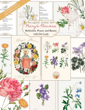 Custom printed order for Mary: catholic Liturgical Mary Garden May Journaling Kit | 
