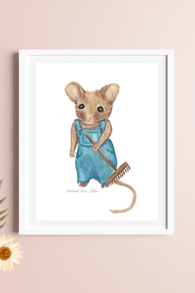 Huckleberry Mouse 4x6" print