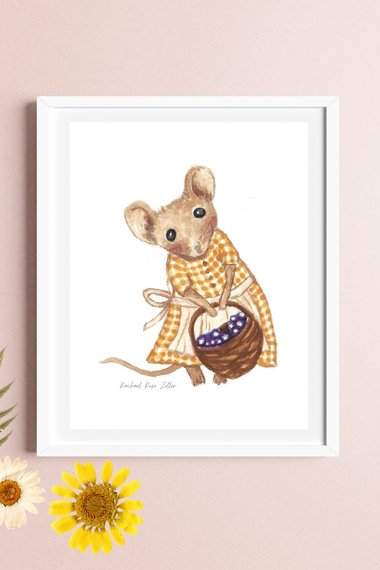 Hazel Mouse 4x6" print