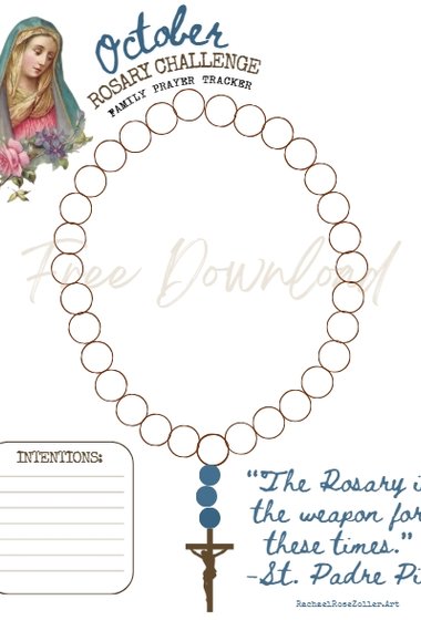 October Rosary Challenge Freebie