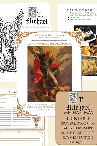 Catholic Liturgical Michaelmas St. Michael the Archangel Homeschool Printable